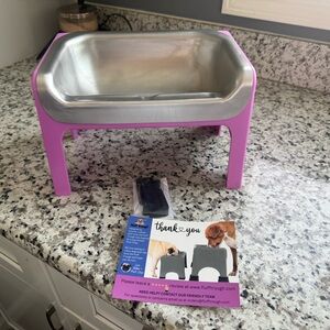 Purple Elevated Dog Bowl